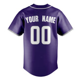 Custom Purple & Gray Color Fan Baseball Jersey BB01240530JZ258