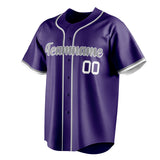 Custom Purple & Gray Color Fan Baseball Jersey BB01240530JZ258