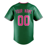 Custom Kelly Green & Pink Color Fan Baseball Jersey BB01240530WX223