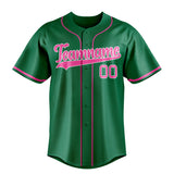 Custom Kelly Green & Pink Color Fan Baseball Jersey BB01240530WX225