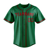 Custom Kelly Green & Red Color Fan Baseball Jersey BB01240530WX228