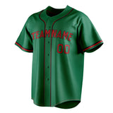 Custom Kelly Green & Red Color Fan Baseball Jersey BB01240530WX228