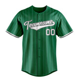 Custom Kelly Green & White White Pinstripe Fan Baseball Jersey BB01240530WX235