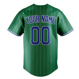 Custom Kelly Green & Royal White Pinstripe Fan Baseball Jersey BB01240530WX238