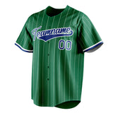 Custom Kelly Green & Royal White Pinstripe Fan Baseball Jersey BB01240530WX238