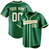 Custom Kelly Green & White Color Fan Baseball Jersey BB01240530WX239