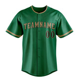 Custom Kelly Green & Old Gold Color Fan Baseball Jersey BB01240530WX240