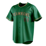 Custom Kelly Green & Old Gold Color Fan Baseball Jersey BB01240530WX240