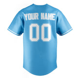 Custom Sky Blue & White Color Fan Baseball Jersey BB01240530WX300