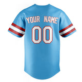 Custom Sky Blue & White Color Fan Baseball Jersey BB01240530WX301