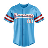 Custom Sky Blue & White Color Fan Baseball Jersey BB01240530WX301