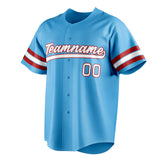 Custom Sky Blue & White Color Fan Baseball Jersey BB01240530WX301