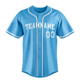 Custom Sky Blue & White Color Fan Baseball Jersey BB01240530WX311