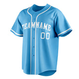 Custom Sky Blue & White Color Fan Baseball Jersey BB01240530WX311