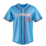 Custom Sky Blue & Red Color Fan Baseball Jersey BB01240530WX313