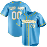 Custom Sky Blue & White Color Fan Baseball Jersey BB01240530WX315