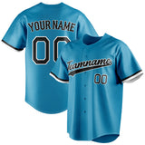 Custom Panther Blue & Black Color Fan Baseball Jersey BB01240530WX360