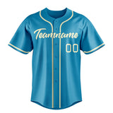 Custom Panther Blue & Cream Color Fan Baseball Jersey BB01240530WX362