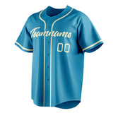 Custom Panther Blue & Cream Color Fan Baseball Jersey BB01240530WX362