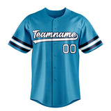 Custom Panther Blue & White Color Fan Baseball Jersey BB01240530WX367