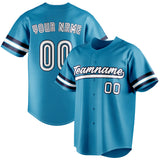 Custom Panther Blue & White Color Fan Baseball Jersey