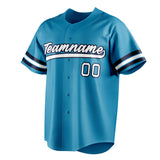 Custom Panther Blue & White Color Fan Baseball Jersey BB01240530WX367