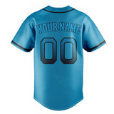 Custom Panther Blue & Black Color Fan Baseball Jersey BB01240530WX370