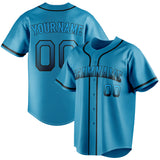 Custom Panther Blue & Black Color Fan Baseball Jersey