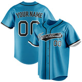 Custom Panther Blue & Black Color Fan Baseball Jersey BB01240530WX371