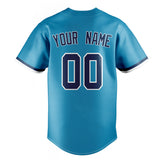 Custom Panther Blue & Navy Color Fan Baseball Jersey BB01240530WX374