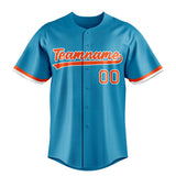 Custom Panther Blue & Orange Color Fan Baseball Jersey BB01240530WX376