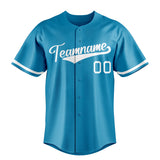 Custom Panther Blue & White Color Fan Baseball Jersey BB01240530WX377