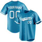 Custom Panther Blue & White Color Fan Baseball Jersey