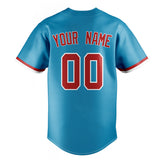 Custom Panther Blue & Red Color Fan Baseball Jersey BB01240530WX378