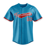 Custom Panther Blue & Red Color Fan Baseball Jersey BB01240530WX378