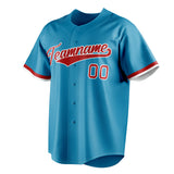 Custom Panther Blue & Red Color Fan Baseball Jersey BB01240530WX378