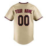 Custom Sand & Black Color Fan Baseball Jersey BB01240530WX382