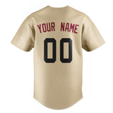 Custom Sand & Black Color Fan Baseball Jersey BB01240530WX383