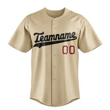 Custom Sand & Black Color Fan Baseball Jersey BB01240530WX383