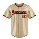 Custom Sand & Black Color Fan Baseball Jersey BB01240530WX384