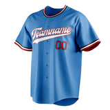 Custom Powder Blue & White Color Fan Baseball Jersey BB01240530WY260