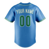 Custom Powder Blue & Green Color Fan Baseball Jersey BB01240530WY262