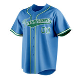 Custom Powder Blue & Green Color Fan Baseball Jersey BB01240530WY262