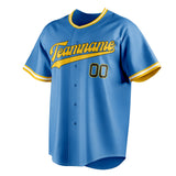 Custom Powder Blue & Black Color Fan Baseball Jersey BB01240530WY263