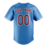 Custom Powder Blue & Crimson Color Fan Baseball Jersey BB01240530WY264