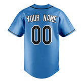 Custom Powder Blue & Black Color Fan Baseball Jersey BB01240530WY269