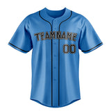 Custom Powder Blue & Black Color Fan Baseball Jersey BB01240530WY269