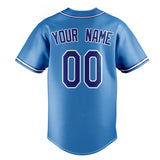 Custom Powder Blue & Navy Color Fan Baseball Jersey BB01240530WY270