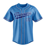 Custom Powder Blue & Navy Color Fan Baseball Jersey BB01240530WY270