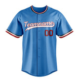 Custom Powder Blue & White Color Fan Baseball Jersey BB01240530WY271